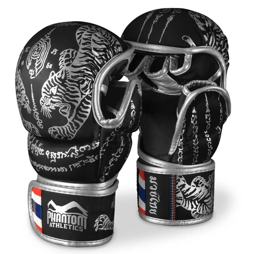 Phantom Sparring MMA Gloves Muay Thai LE, Black-Silver