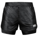 Phantom Fight Shorts Fusion 2in1 Camo Tiger, Black-Gray