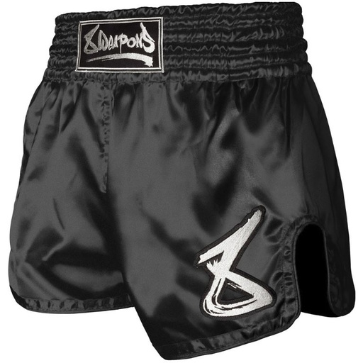 8Weapons Muay Thai Shorts Strike, Schwarz-Weiß