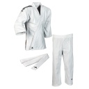 adidas Judoanzug Club J350, weiß/schwarze Streifen
