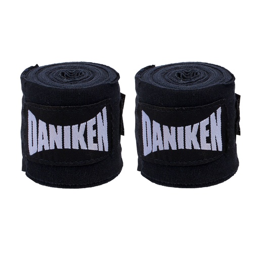 [DABBACLA-S-250] Daniken Boxbandagen 2,5m Halbelastisch, Schwarz