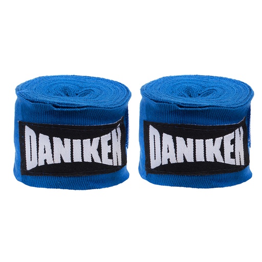 [DABBACLA-B-450] Daniken Boxbandagen 4,5m Halbelastisch, Blau