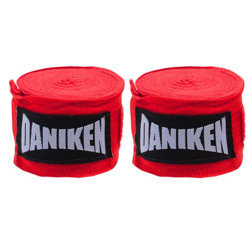 [DABBACLA-R-450] Daniken Boxbandagen 4,5m Halbelastisch, Rot